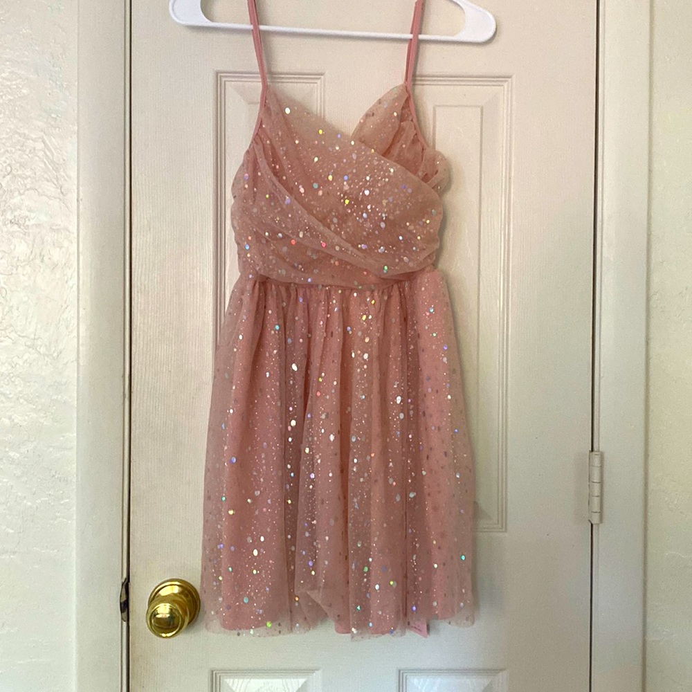 SHEIN brand, dusty pink dress with sequins, size small